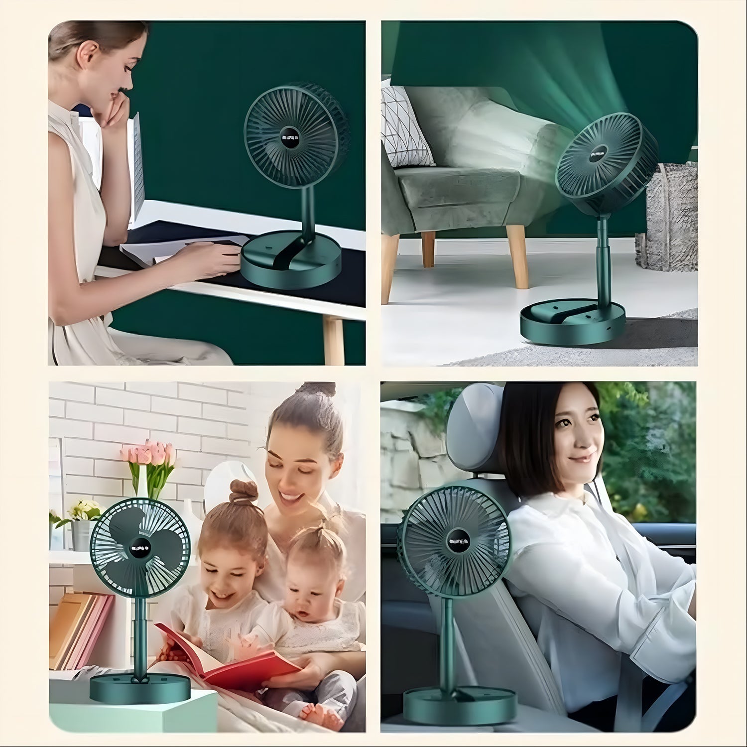 Adjustable Portable Desktop Fan - Telescopic Silent Personal Cooling for Office & Travel (Battery Not Include) Adjustable Portable Desktop Fan - Telescopic Silent Personal Cooling for Office & Travel (Battery Not Include)